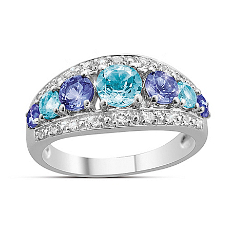 Aquamarine & Tanzanite Fantasy Ring