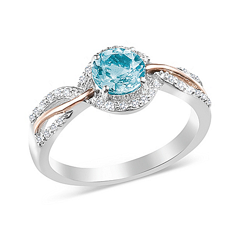 Aquamarine & White Topaz Dream Ring