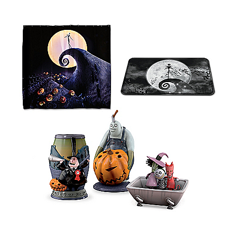 Disney Tim Burtons The Nightmare Before Christmas Bath Ensemble Accessories Set