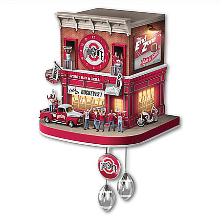 Ohio State University Buckeyes Fan Celebration Illuminated Cuckoo Clock
