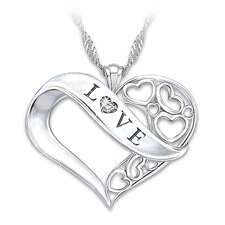 Love Granddaughter Diamond Pendant Necklace