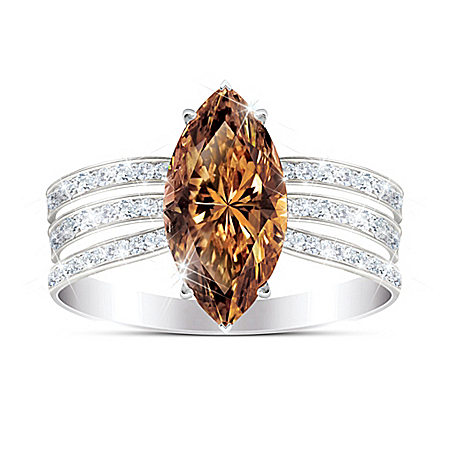 Diva Diamonesk Sterling Silver Womens Ring