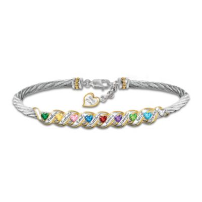 Family Is Forever Personalized Birthstone Bracelet