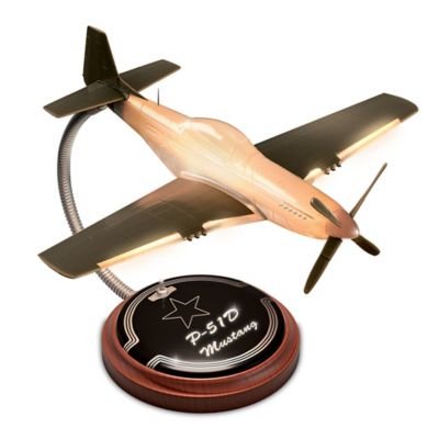P-51D Mustang WWII Fighter Plane Illuminated Accent Lamp
