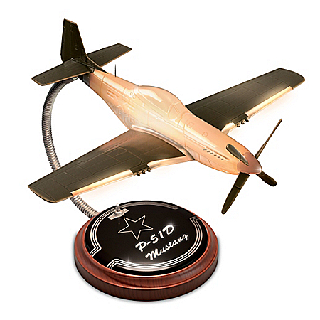 P-51D Mustang WWII Fighter Plane Illuminated Accent Lamp