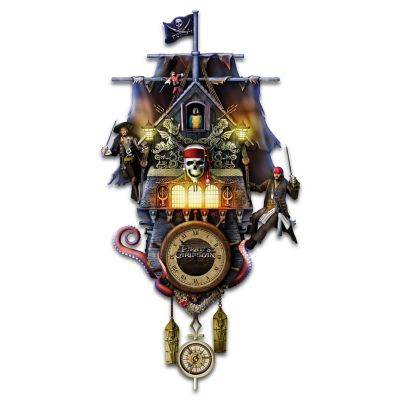 Disney Pirates Of The Caribbean Illuminated Cuckoo Clock