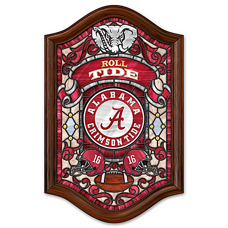 University of Alabama Crimson Tide Illuminated Stained-Glass Wall Decor