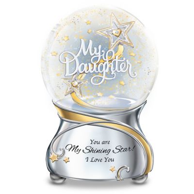 My Daughter, You Are My Shining Star Illuminated Musical Glitter Globe