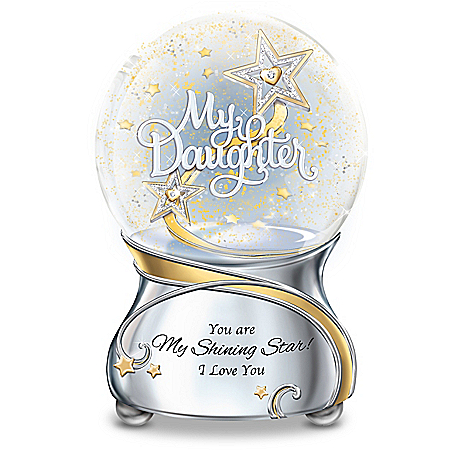 My Daughter, You Are My Shining Star Illuminated Musical Glitter Globe