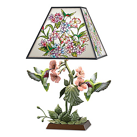 Garden Of Light Stained Glass Hummingbird Lamp