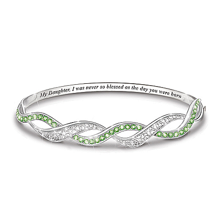 My Precious Daughter Personalized Birthstone Bracelet