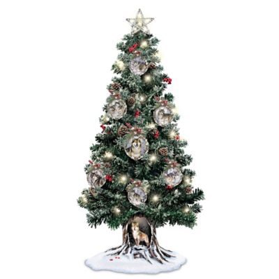 Al Agnew Sovereigns Of The Forest Illuminated Tabletop Christmas Tree