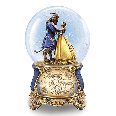 Disney Beauty And The Beast Musical Glitter Globe