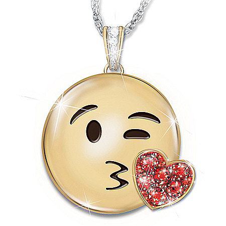 A Message Of Love Personalized Emoji Pendant Necklace