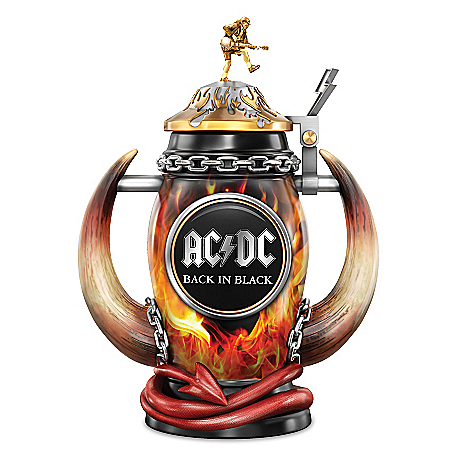 AC/DC Back In Black Red Hot Rock Tribute Stein