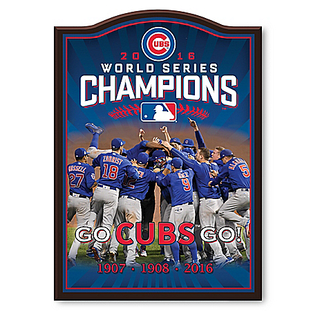 Chicago Cubs 2016 World Series Champions Wall Decor