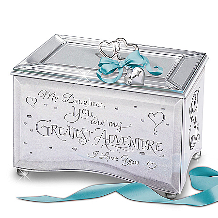 My Daughter, You Are My Greatest Adventure Personalized Mirrored Music Box