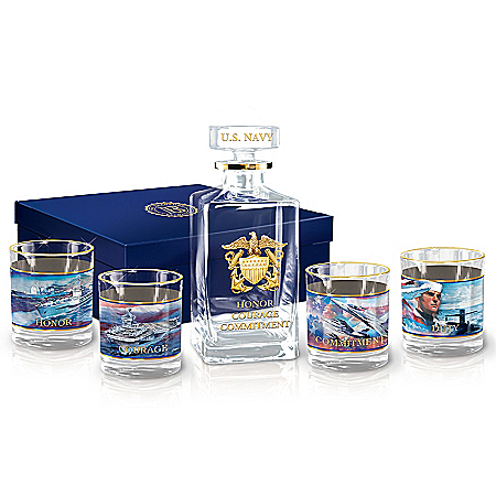 U.S. Navy Salute Decanter Set