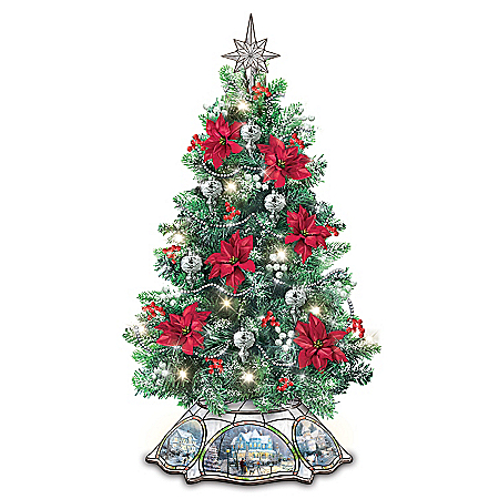 Thomas Kinkade The Warm Glow Of Christmas Tabletop Tree
