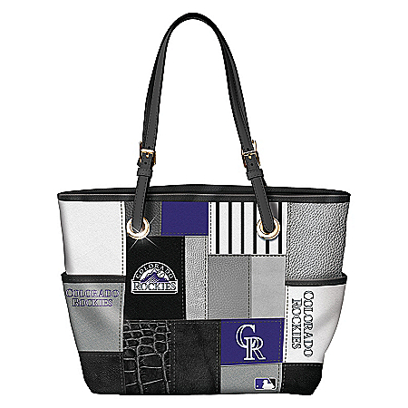 Colorado Rockies MLB Womens Patchwork Tote Bag