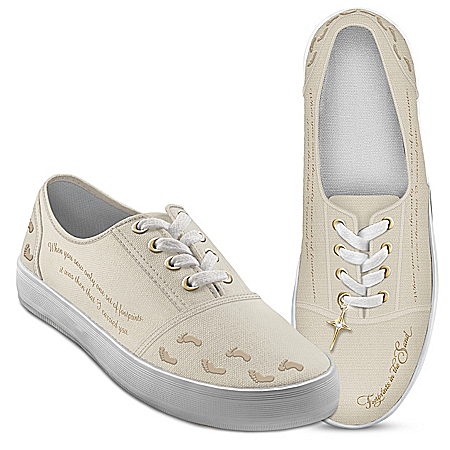Footprints In The Sand Womens Canvas Shoes