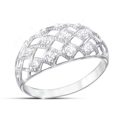 Diamond Dazzle Womens Lattice Design Diamond Ring