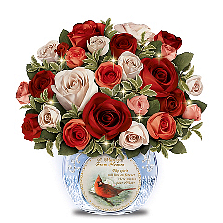 Always In Bloom Messenger From Heaven Illuminated Religious Table Centerpiece