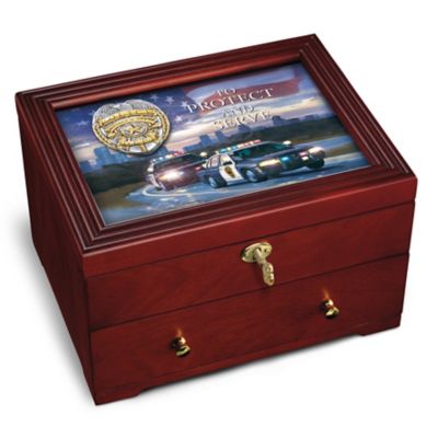 To Protect And Serve: Police Wooden Keepsake Box