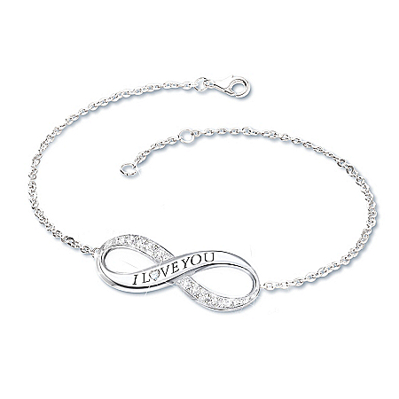 Infinite Love Daughter Diamond Engraved Bracelet