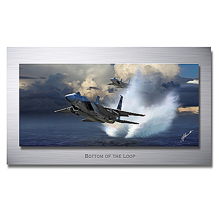 F-15 Eagle Fighter Jet Bottom Of The Loop Gallery Metal Print Wall Decor