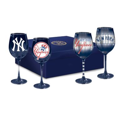 Yankees Pride Wine Glass Set