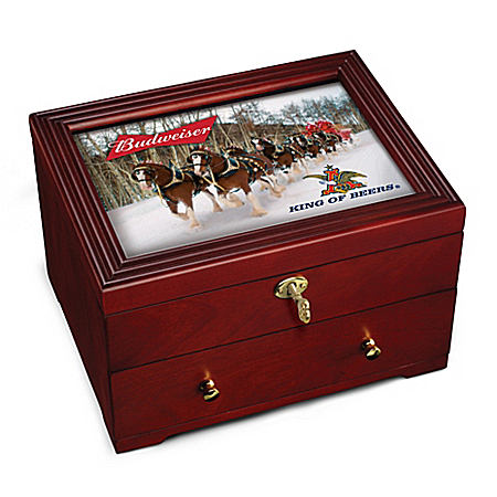 Budweiser: King Of Beers Custom-Crafted Wooden Keepsake Box