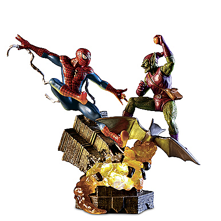 MARVEL SPIDER-MAN Battle Atop Brooklyn Illuminated Sculpture