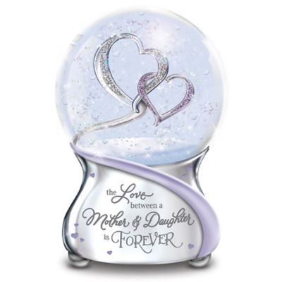 The Love Between Mother And Daughter Is Forever Musical Glitter Globe