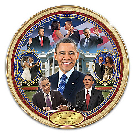 Barack Obama America's 44th President Commemorative Collector Plate