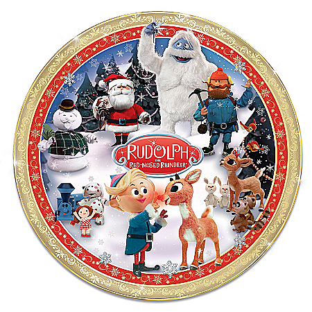 Rudolph The Red-Nosed Reindeer Heirloom Porcelain Collector Plate
