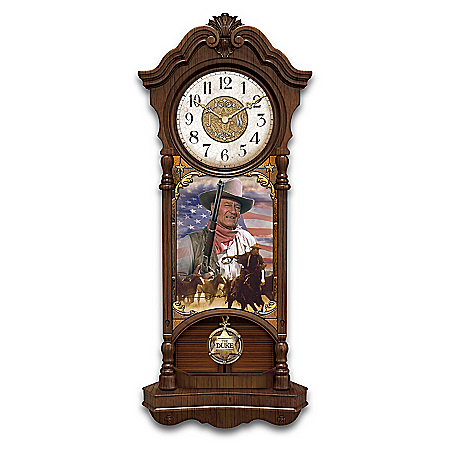 John Wayne, True Patriot Illuminated Wall Clock