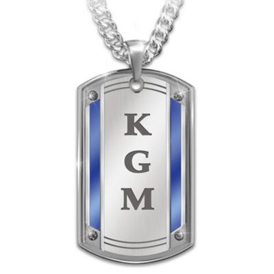 Proud To Call You Son Personalized Stainless Steel Dog Tag Pendant Necklace
