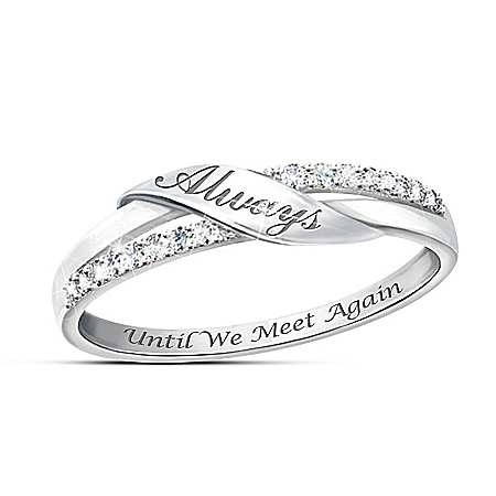Until We Meet Again Sterling Silver And Diamond Womens Ring