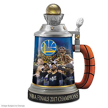 Golden State Warriors 2017 NBA Finals Champions Sculpted Porcelain Stein