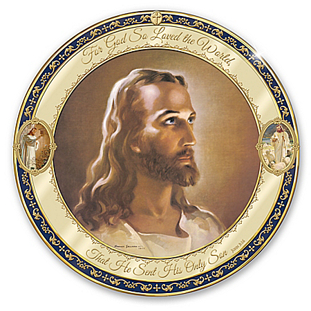 For God So Loved The World Religious Jesus Collector Plate