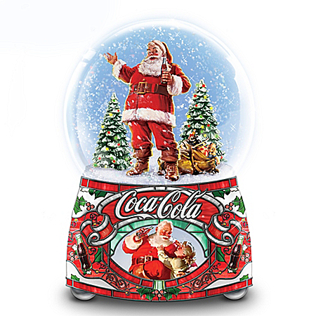 Coca-Cola® Santa Sparkling snow Lighted tree