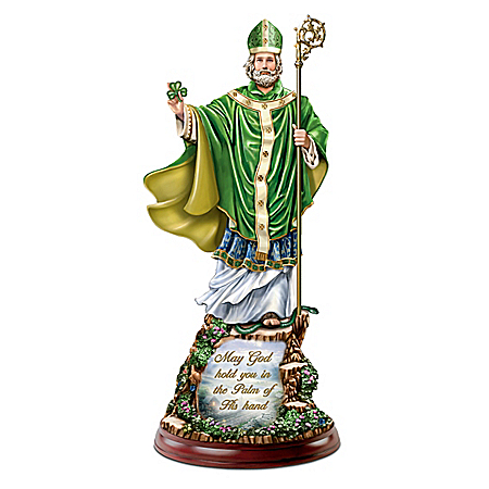 St. Patrick: Illuminations Of Ireland Sculpture With Sculpted Base Inspired By Thomas Kinkade's Artistry