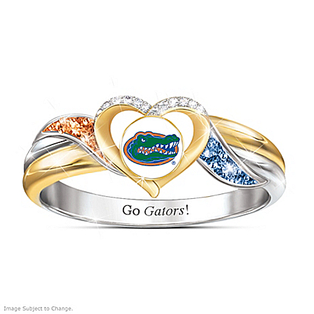 University Of Florida Gators Womens 18K Gold-Plated Pride Ring