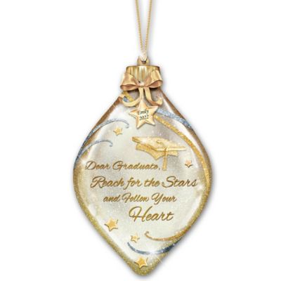 Heartfelt Wishes For The Graduate Personalized Christmas Tree Ornament