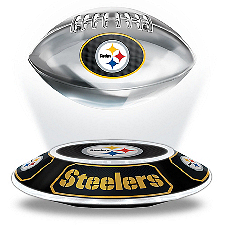 Pittsburgh Steelers NFL Illuminated Levitating Football Sculpture