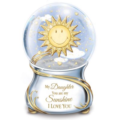 My Daughter, You Are My Sunshine Musical Glitter Globe