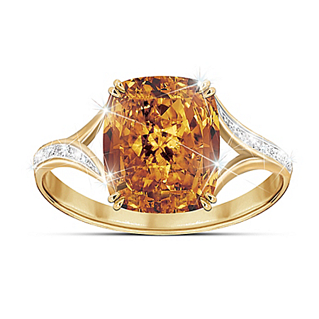Golden Celebration Womens Diamonesk Ring