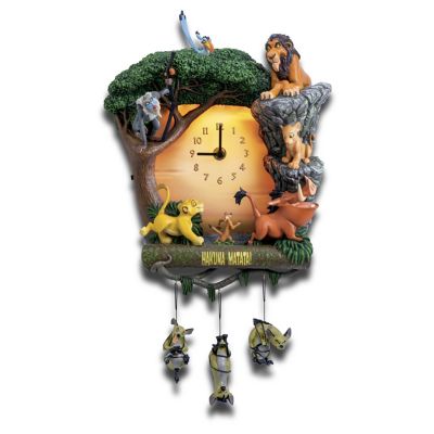 Disney The Lion King Hakuna Matata Day-To-Night Sculptural Wall Clock