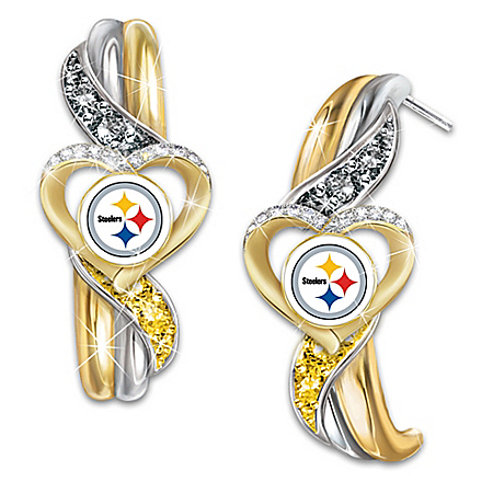 Pittsburgh Steelers Pride Womens Pierced Earrings